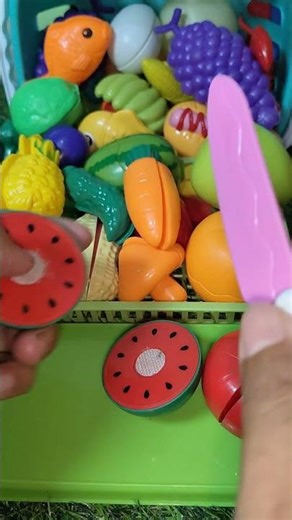 Mini Fruit and Vegetable Cutting Set Review 🤯 Oddly Satisfying ASMR | part 383 #shorts #asmr