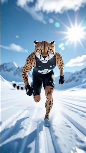 Unbelievable! Cheetah-Like Sprint on Snow-Covered Peaks - Extreme Running Challenge #ViralRace