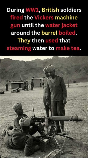 WW1 British Soldiers Made Tea With a Machine Gun #shorts