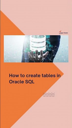 How to create tables in Oracle SQL ?