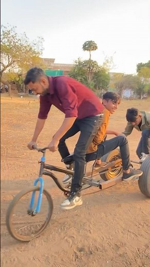 Home Made 3 Wheels Bicycle 🚲 |#entertainment #experiment #shortsvideo #Mr.Mayur Hacker