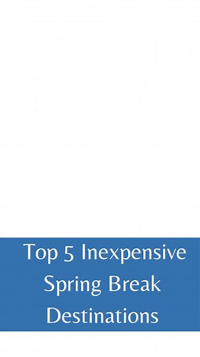 5 comments | According to US News, these are the top 5 inexpensive spring break destinations. They've considered lodging costs, atmosphere, free things to do, and traveler votes (among other factors). Do you agree? #springbreakdestinations #springbreak2024 #usnews #topdestinations #topvacationspots #topdestinations #2024destinations #travelideas #traveldestinations | Kris Bloedoorn | Facebook