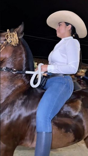 A lovely cowgirl skillfully rides her horse bareback with mastery.