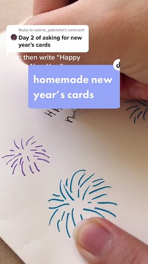 Reply to @valerie_gabriellel how to make NEW YEAR’S cards for 2021! :) #newyearcard #learntodraw #newyearseve #newyear #doodles #newyear2021