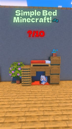 Minimalist Minecraft Bed🛏️ #minecraftbuilding