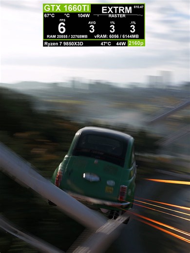 Asus TUF GTX 1660 TI 6GB playing Forza Horizon 6 at 4K on Extreme Ray Tracing preset #9850X3D #fh6 #horizon6 #GTX #fpstest