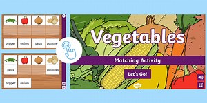 Vegetables Interactive Matching Activity