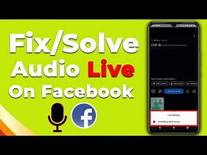how to Fix Audio Live Problem on Facebook 2021|how to Solve Audio Live Problem on Facebook|F FHOQUE|
