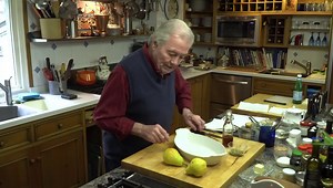 280K views · 10K reactions | Hello. I love fruit desserts. Here is a very easy dessert with pears that I hope you will try with your friends and family. Have a good day. Be well. -JP | Jacques Pépin | Facebook
