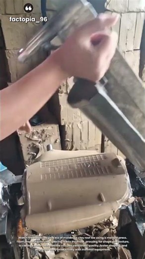 Handmade Clay Roof Tile Molding Process | Traditional Craft Meets Efficient Production