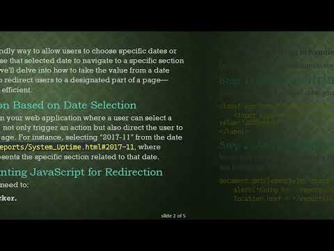 How to Use a Date Picker to Jump to a Specific Page Location in JavaScript