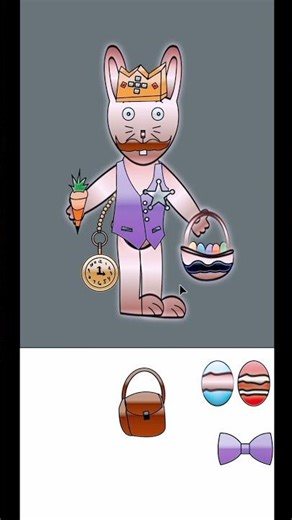 Easter Puppet Digital Art #shorts #easter