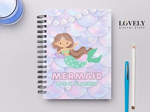 Mermaid Daily Planner Pdf, Printable Daily Planner, Daily Planner Mermaid Pastel Color, Productivity Planner, - Etsy