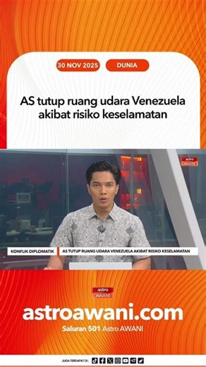 AS tutup ruang udara Venezuela akibat risiko keselamatan