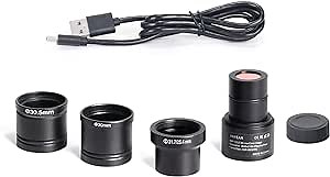 HAYEAR 4K Electronic USB Microscope Camera, 8MP Digital Eyepiece Camera, Black