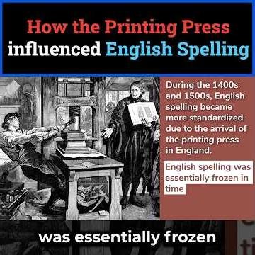 How the printing press influenced English spelling