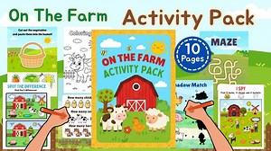Farm Activity Book for Kids: Preschool Printable Worksheets (PDF) - Etsy Australia