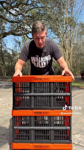 Vevor 45L Folding Storage Crates: Organize & Haul