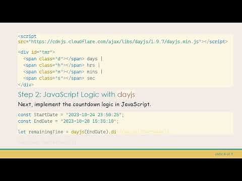 How to Use dayjs to Implement a Countdown Timer with Remaining Days and Timezone