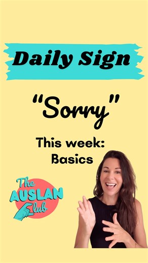 Today’s Daily Sign is one we all need sometimes… ✋ “SORRY” in Auslan 🇦🇺 I’ll be sharing a new sign each day- perfect for beginners, families, educators, and anyone wanting to connect more inclusively. Let’s keep building the basics together 🧡 #Auslan #AustralianSignLanguage #learnauslan #sorryauslan #dailyauslan | The Auslan Club