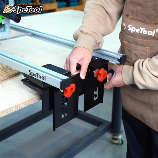 🎉 SpeTool Cratos Pro, don't miss it! 💸 ✅ Maximum Processing Width: 47.2 inches ✅ Maximum Processing Height: 6 inches ✅ Minimum Processing Height: 0.75 inch ✅ Processing Length: Unlimited 😄 Comes with laser-drilled pre-set positions, no tedious leveling is required. 😄 No need to worry about mismatch with your router. Two base plates provided, one with pre-set precise holes, one for DIY according to your router. #spetoolcratos #woodworking #routersled #woodflattening | SpeTool Woodworking Tool