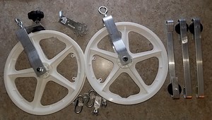 Amish Made Clothesline Pulley System with Wheels, Spacers, and Hardware