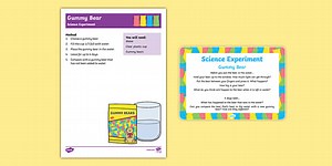 EYFS Gummy Bear Science Experiment and Prompt Card Pack
