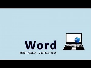 Word Bild vor hinter Text stellen