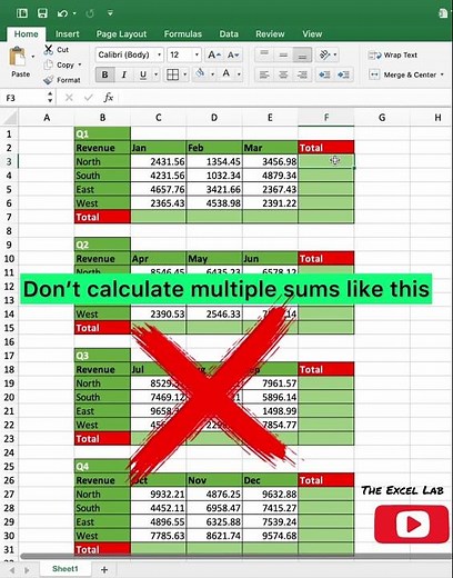 "How to Add Multiple Totals in Excel – Fast & Easy!" Super Fast Way To Add Total In Excelshorts
