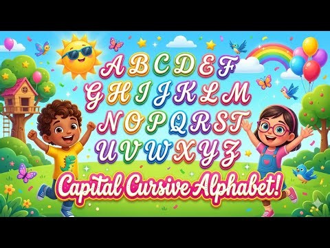 Master Capital Cursive Letters A-Z l alphabet calligraphy l abcd l fun learning
