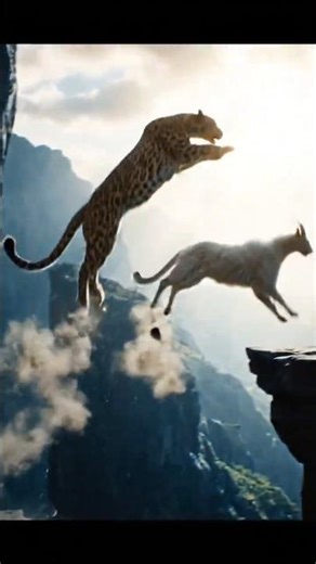 Leopard vs White Goat on a Cliff — Most Intense Wildlife Chase Ever!