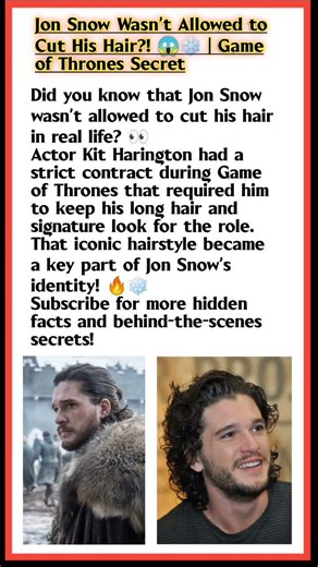 Jon Snow Wasn’t Allowed to Cut His Hair?! 😱❄️ | Game of Thrones Secret