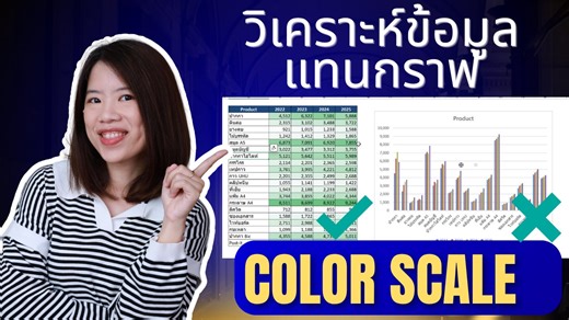 177K views · 2.5K reactions | วิเคราะห์ข้อมูลแทนกราฟด้วย Color Scale บน Excel | PlearningExcel | Facebook