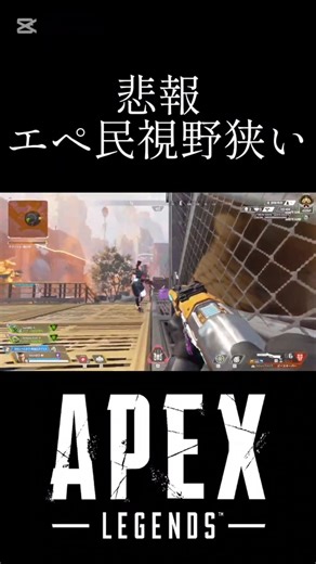 視野角広くしましょう。（じゃねぇとキルポを見逃すゾ☆）#apex #apexlegends #ネタ #エペ
