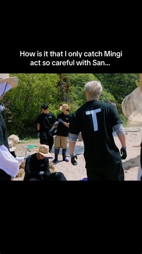 #Mingi is always 👀 I’ve got this feeling that he is always there, behind ready to save pookie… #Choisan #ateezfyp #sangi #kpop