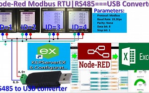 Node-Red connect with Modbus RTU USB RS485 link data with Excel Sheet CSV file