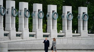Trump joins World War II veterans at V-E Day ceremony