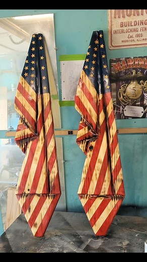 quick run through on how I make hanging draped flag..if anyone tries it let me know #hangingflags #hangingflag #wavyflag #American #merica #wearethepeople #woodworking #America #flag #woodenflags