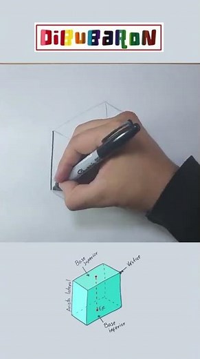 Dibujado un prisma rectangular| Dibujos faciles