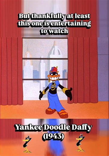 One of #daffyduck best moments from the 1940s! From Yankee Doodle Daffy (1943) #looneytunes #animation #warnerbros #classiccartoons #animationreview #retro #cartoonnetwork #classicanimation #historynerd #vintagecartoons