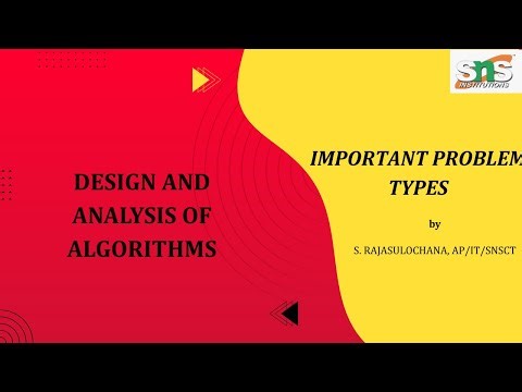 IMPORTANT PROBLEM TYPES | DESIGN AND ANALYSIS OF ALGORITHMS | SNS INSTITUTIONS