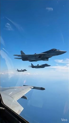 Inside the Cockpit: Flying Formation with Su-57 Stealth Fighters #aviation #military