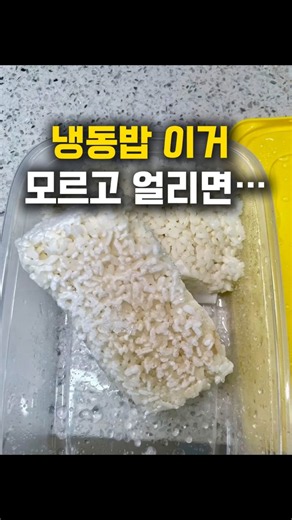 밥 얼리기전에 이거 넣으면 해동해도 촉촉 맛있어요 #냉동밥 #밥소분 #냉동밥비법 #살림꿀팁 #주방팁