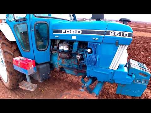 1986 Ford 6610 II 4.4 Litre 4-Cyl Diesel Tractor (78 HP) With Dowdeswell Reversible Plough