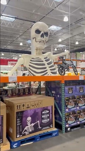 Halloween-Costco the GIANT Ground-Breaking Skeleton with LCD eyes /Halloween 2025 decorations!