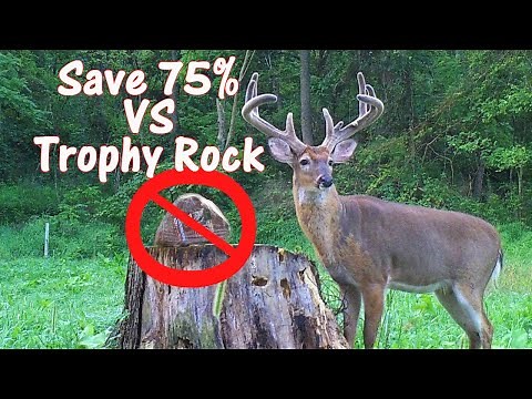 Trophy Rock on a Budget! Secret is Out: same ingredients, 1/4 the of price Mineral Lick for Deer!!