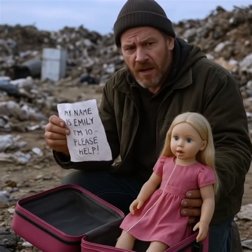 Homeless Man Finds Doll at the Dump – Hidden Inside, a Note: 'MY NAME IS EMILY – I’M 10 – PLEASE HELP!'...😲...The landfill at the edge of Detroit wasn’t silent—it breathed. It shifted, creaked, and whispered with the restless weight of discarded lives. Broken refrigerators gleamed in the dim sun like metallic skeletons. Torn coats swayed in the wind, as though still worn by ghosts. Most people turned away from this place. But Michael walked into it as if it were his destiny.He had learned long 