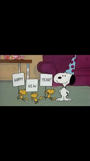Charles M. Schulz Museum | The home of Snoopy & the Peanuts Gang on Instagram: "🎥 Clip from “Happy New Year, Charlie Brown!” Original release: January 1, 1986. 🎉 Join Snoopy and Woodstock this Sunday, December 31, to ring in 2024 at the Schulz Museum, including our annual Up-Down Balloon Drop (all ages) and a Baby Balloon Drop (for kids 4 and under) at Noon! Update on 12/28/2023: Due to unforeseen circumstances, there will not be a second balloon drop at 3:00 pm this year. Thank 
