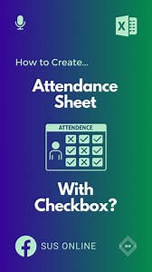 How to Create Attendance Sheet with Checkbox in Excel? 🧑‍💻 . Ish Excel Tutorial mei janege ki kaise Attendance sheet banate hai checkbox ka use karke excel. Aur Checkbox ko cell se link karne ke liye humlog VBA ka use karenge. . Here is the Code 📝 . Sub LInkCheckBoxes() Dim chk As CheckBox Dim lcol As Long lcol = 0 For Each chk In ActiveSheet.CheckBoxes With chk .LinkedCell = _ .TopLeftCell.Offset(0, lcol).Address End With Next chk End Sub . Excel Quiz aur channel se related update ke liye me