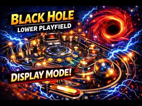 Black Hole Pinball Lower Playfield Display Mode (Full View)
